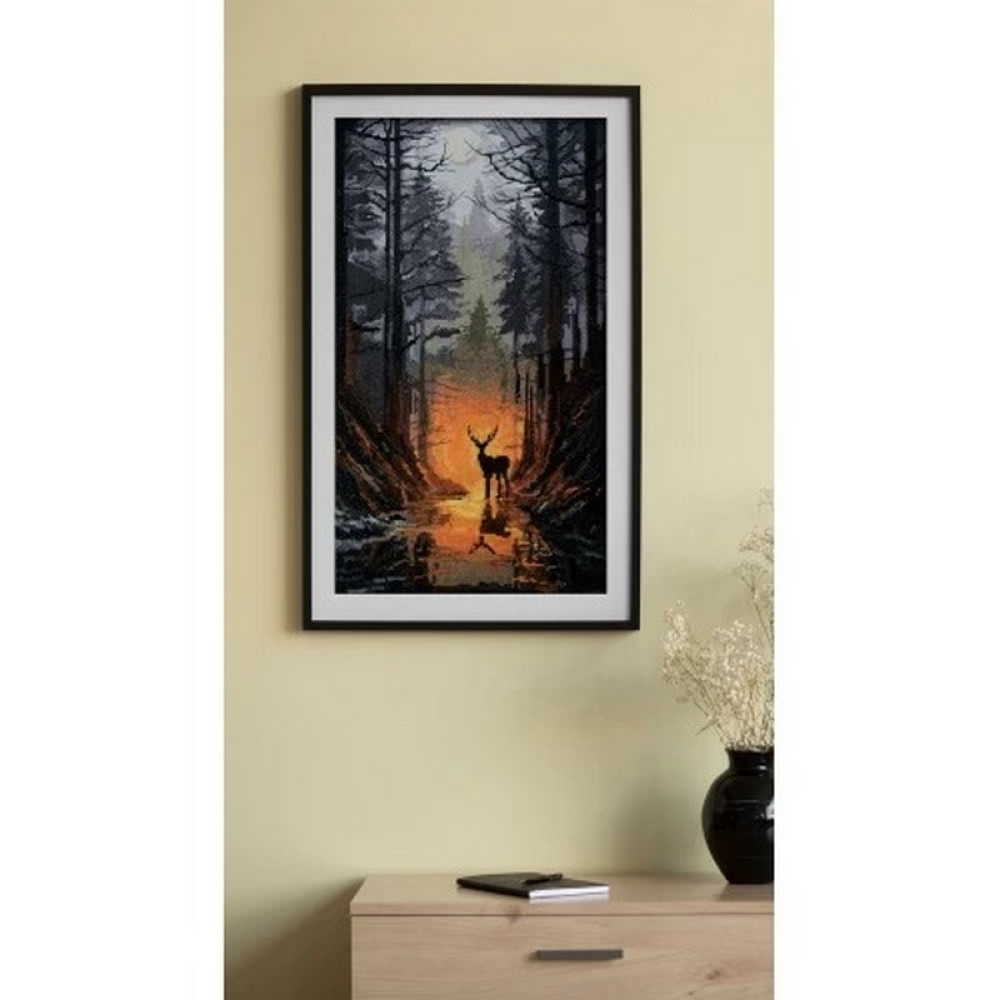 Набор для вышивания крестиком «Страж леса» AH-209 с пяльцами