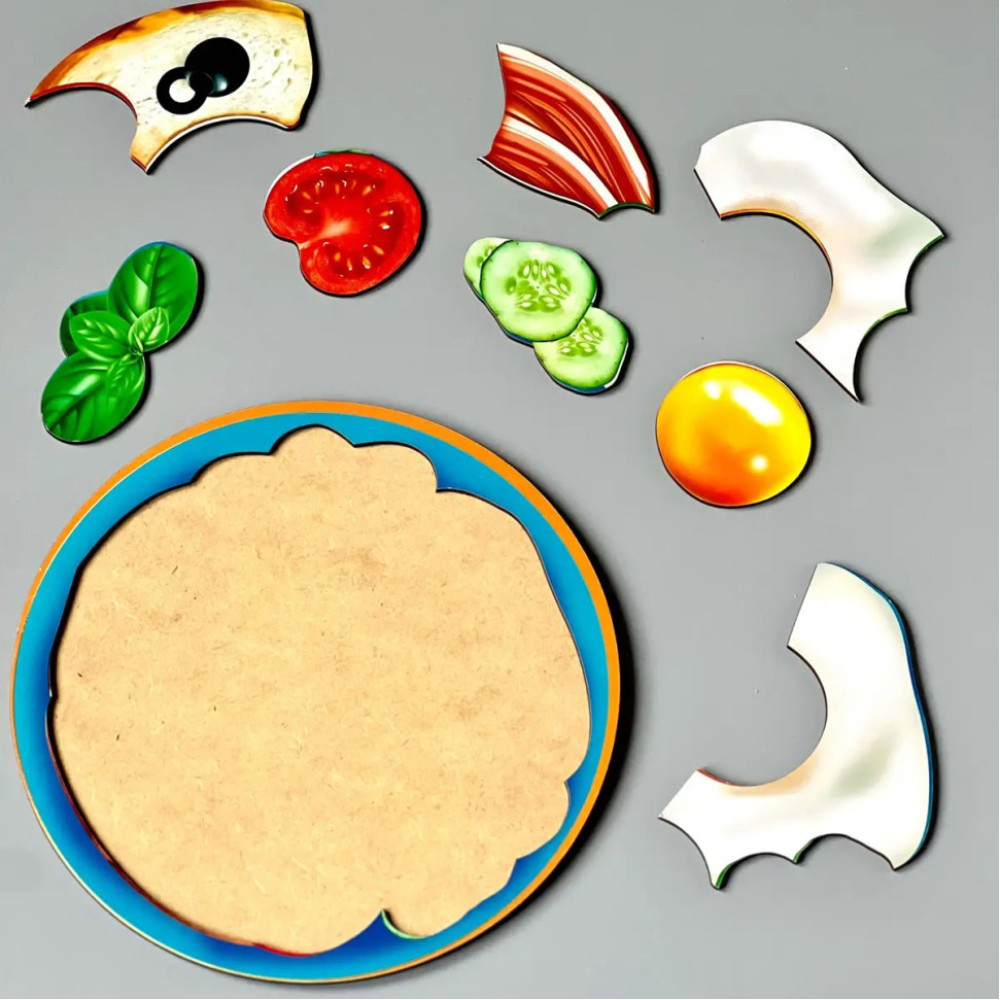 Дерев'яний пазл-сортер "Сніданок" (ПСД137) PSD137