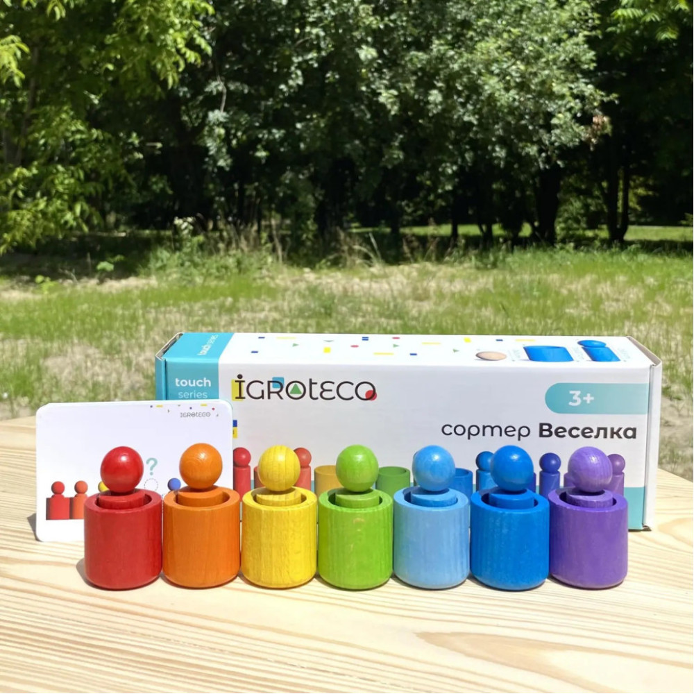 Дерев'яний сортер "Райдуга" 900712 натуральне дерево