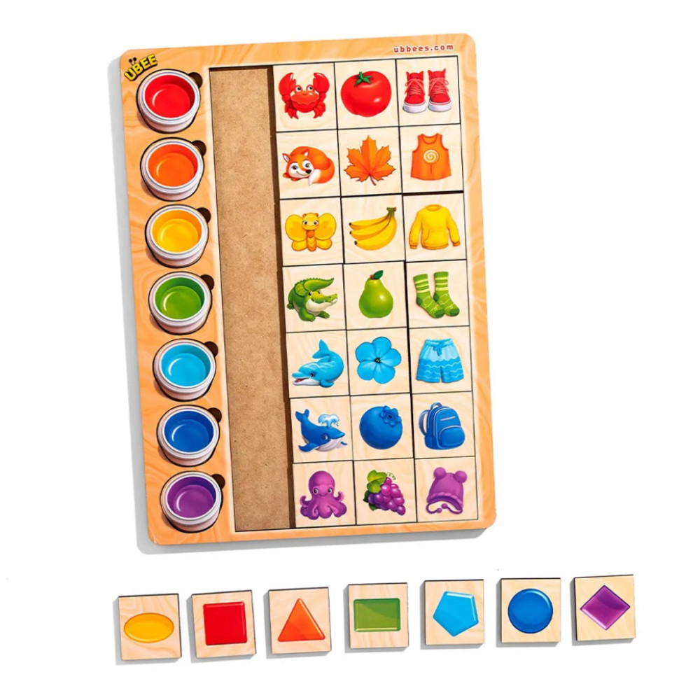 Дерев'яний пазл-вкладиш Асоціації кольору (ПСД268) PSD268