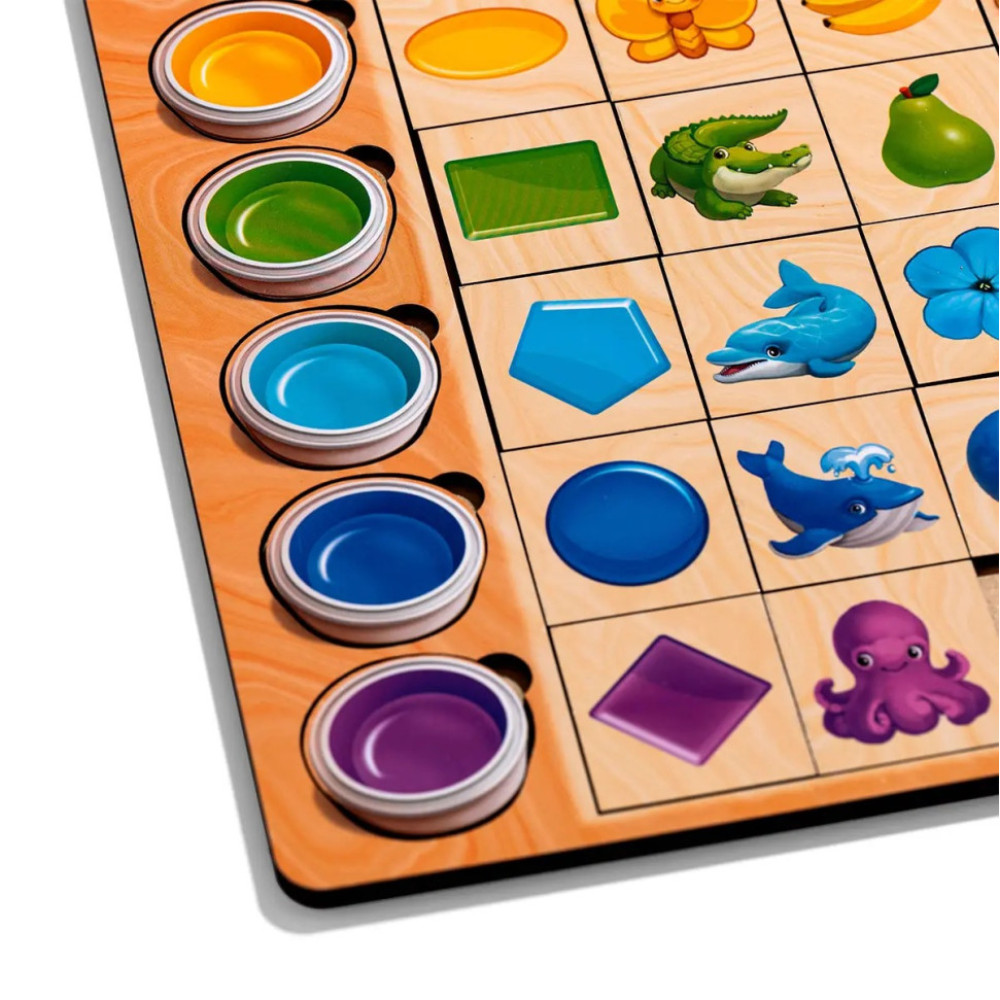 Дерев'яний пазл-вкладиш Асоціації кольору (ПСД268) PSD268