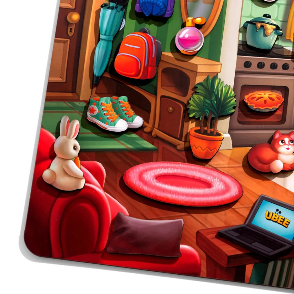 Дерев'яний пазл-вкладиш "Наведи порядок у кімнаті та нагодуй Ваню" (ПСД271) PSD271