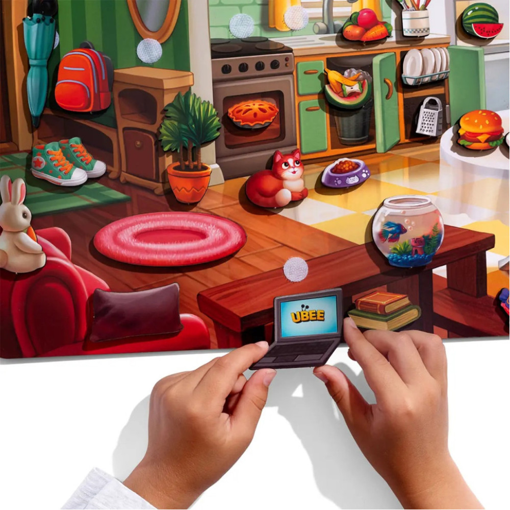 Дерев'яний пазл-вкладиш "Наведи порядок у кімнаті та нагодуй Ваню" (ПСД271) PSD271