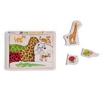 Дерев'яний пазл-вкладиш Де? Чий візерунок? Ubumblebees (ПСД074) PSD074 сортер