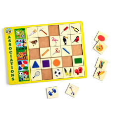 Дерев'яний пазл-вкладиш "Асоціації - 3" Ubumblebees (ПСД100) PSD100, 25 плашок