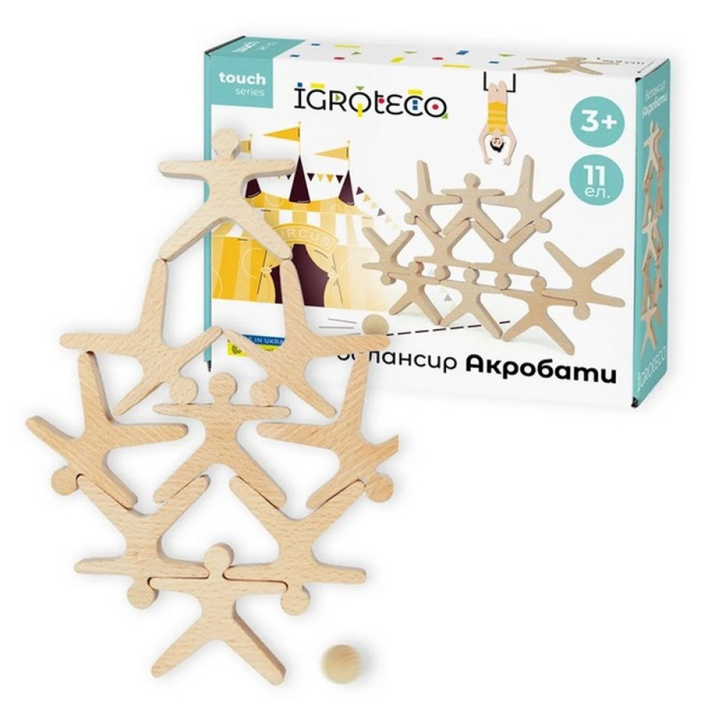 Дитяча розвиваюча гра балансир «Акробати» 900491, 11 елементів