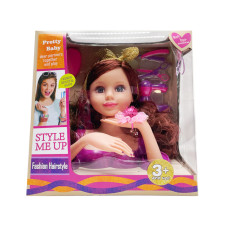 Лялька-манекен для зачісок 3393 (Violet) фіолетовий, аксесуари для зачіски 30х28х7 см