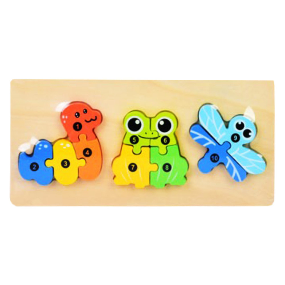 Детский деревянный пазл-вкладыш "Лягушка" MD 0868-7 10 элементов