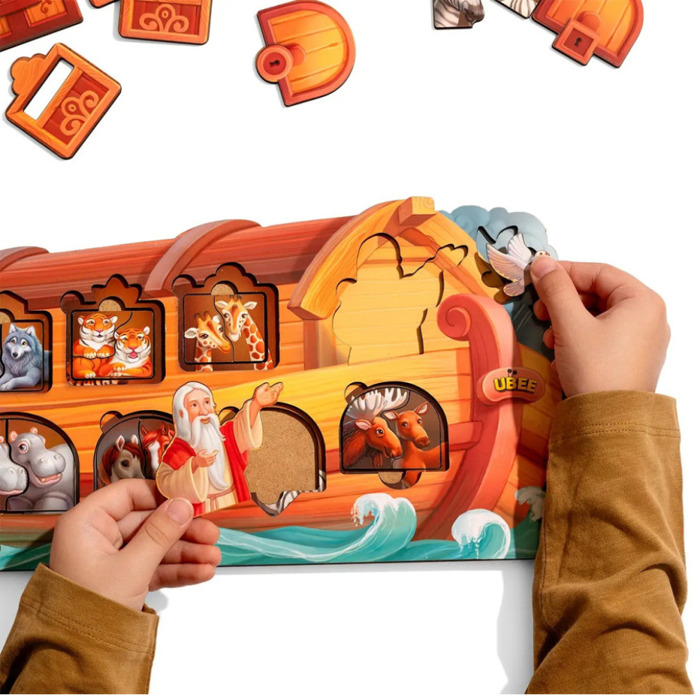Развивающий пазл-вкладыш "Ноев ковчег" PSD275 с фоном