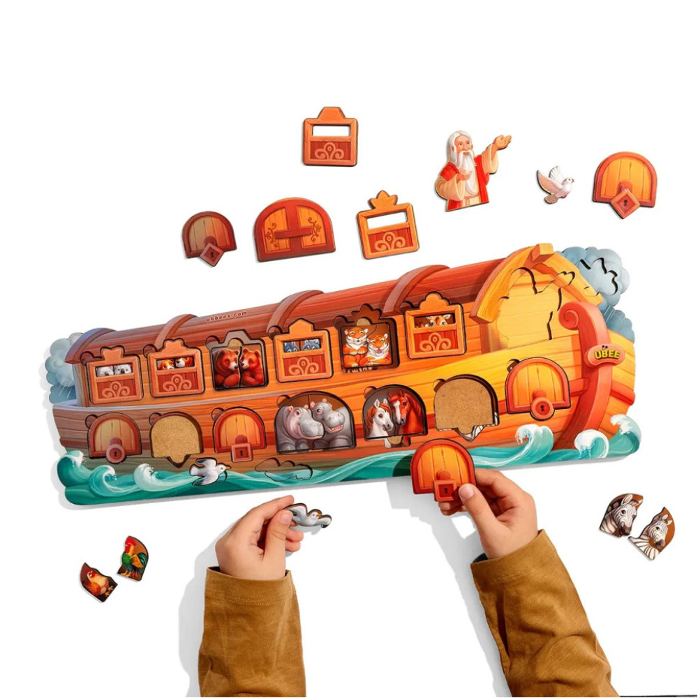 Развивающий пазл-вкладыш "Ноев ковчег" PSD275 с фоном