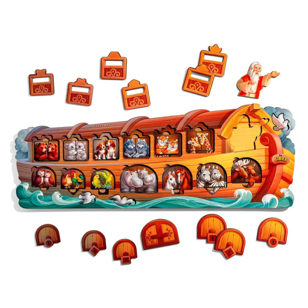 Развивающий пазл-вкладыш "Ноев ковчег" PSD275 с фоном